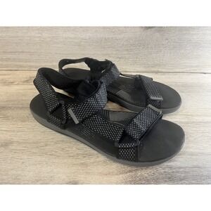 Sandals Clark's Cloudsteppers Strappy Sling Back Black Open Toe Women's 10‎